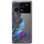 Прозрачный чехол BoxFace Xiaomi Poco X6 Pro 5G Feathers