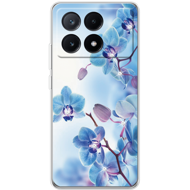 Чехол со стразами Xiaomi Poco X6 Pro 5G Orchids