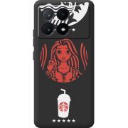 Черный чехол BoxFace Poco X6 Pro 5G RedWhite Coffee