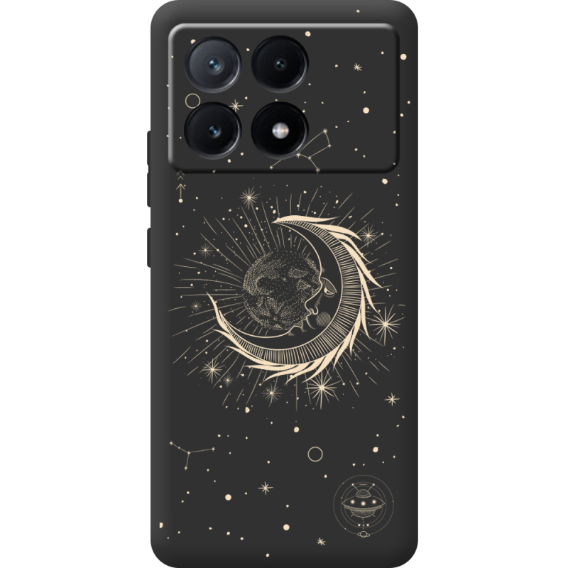 Черный чехол BoxFace Poco X6 Pro 5G Moon