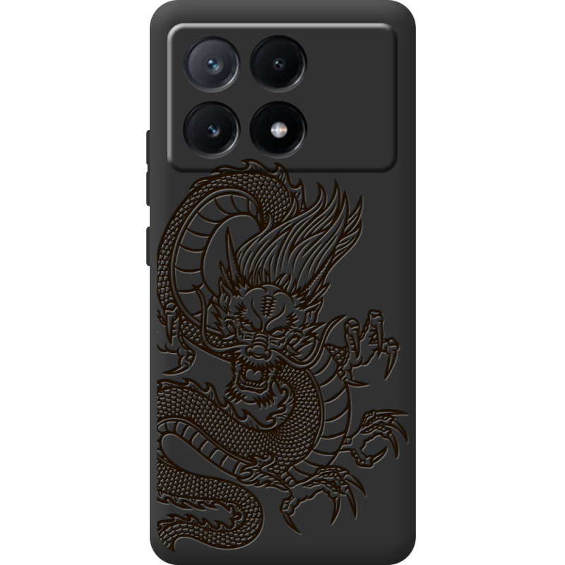 Черный чехол BoxFace Poco X6 Pro 5G Chinese Dragon