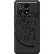 Черный чехол BoxFace Poco X6 Pro 5G Horse