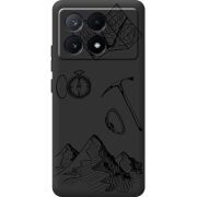 Черный чехол BoxFace Poco X6 Pro 5G Mountains