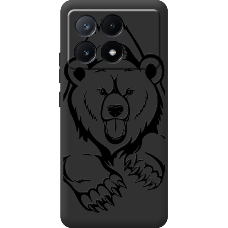 Черный чехол BoxFace Poco X6 Pro 5G Grizzly Bear