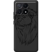 Черный чехол BoxFace Poco X6 Pro 5G Lion