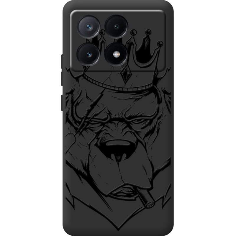 Черный чехол BoxFace Poco X6 Pro 5G Bear King