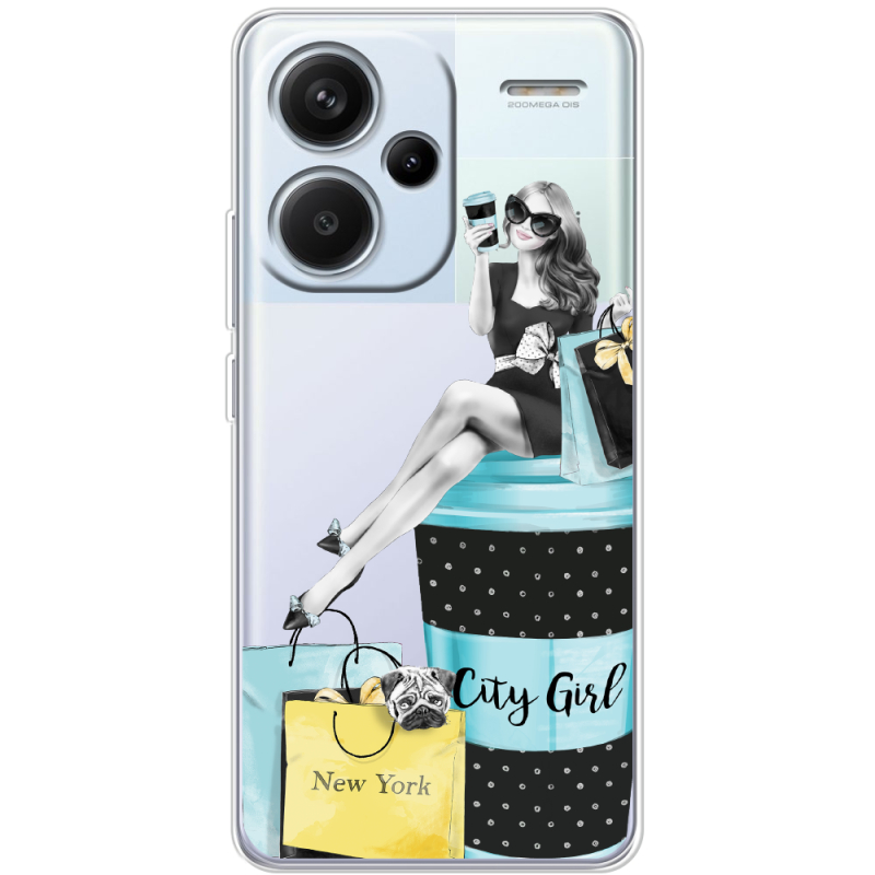 Прозрачный чехол BoxFace Xiaomi Redmi Note 13 Pro Plus 5G City Girl