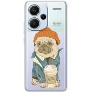 Прозрачный чехол BoxFace Xiaomi Redmi Note 13 Pro Plus 5G Dog Coffeeman