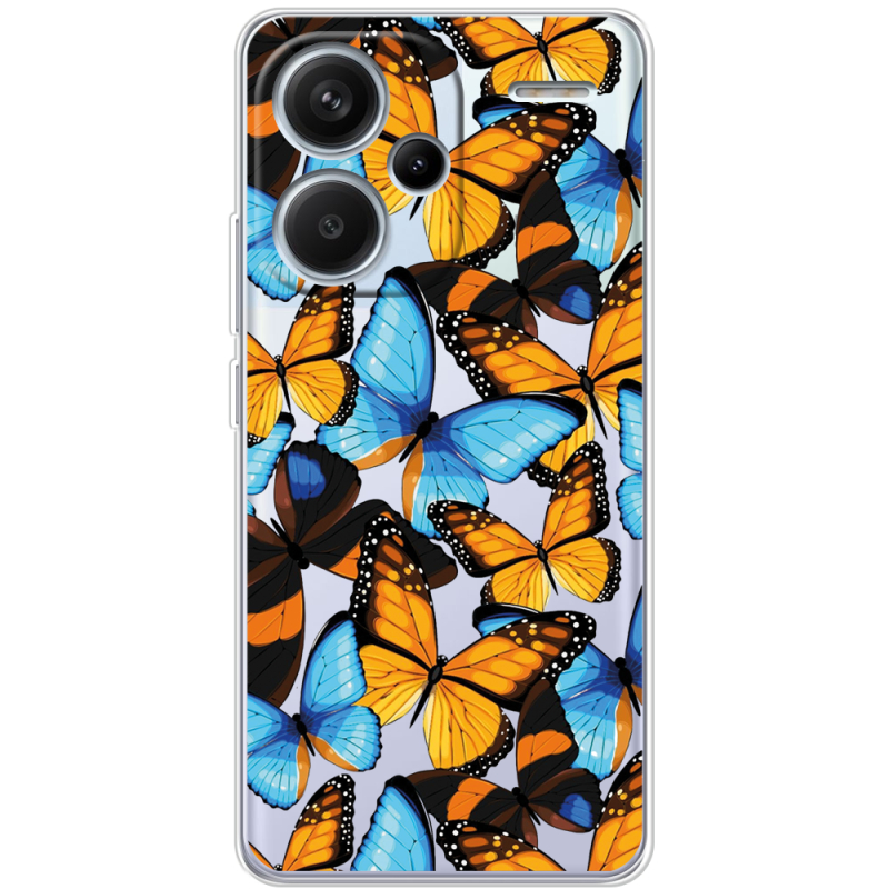 Прозрачный чехол BoxFace Xiaomi Redmi Note 13 Pro Plus 5G Butterfly Morpho
