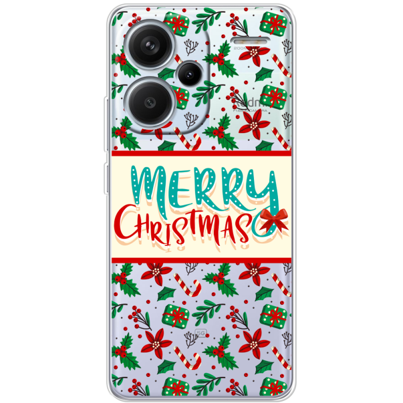 Прозрачный чехол BoxFace Xiaomi Redmi Note 13 Pro Plus 5G Vintage Christmas Pattern