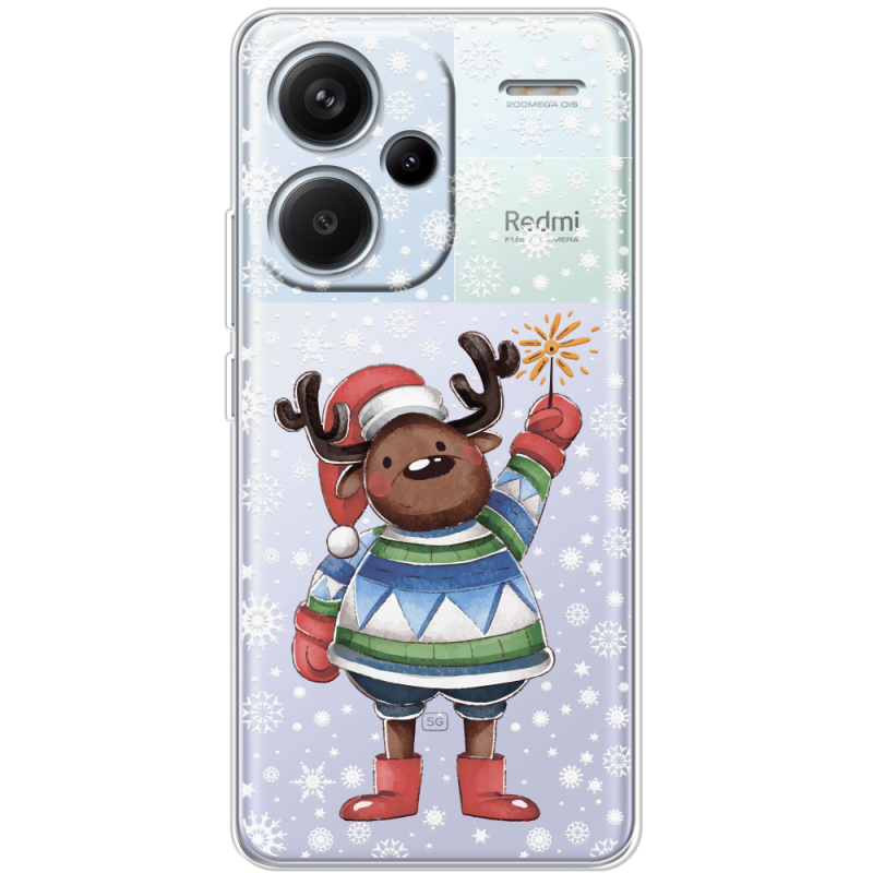 Прозрачный чехол BoxFace Xiaomi Redmi Note 13 Pro Plus 5G Christmas Deer with Snow