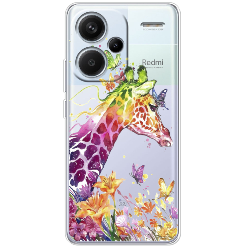 Прозрачный чехол BoxFace Xiaomi Redmi Note 13 Pro Plus 5G Colorful Giraffe