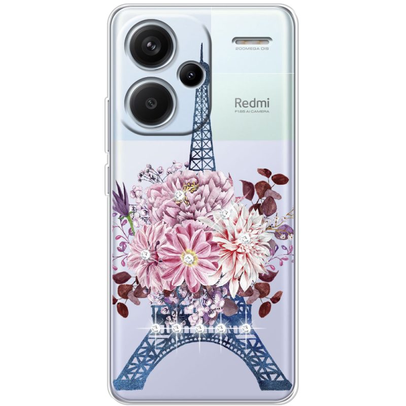 Чехол со стразами BoxFace Xiaomi Redmi Note 13 Pro Plus 5G Eiffel Tower