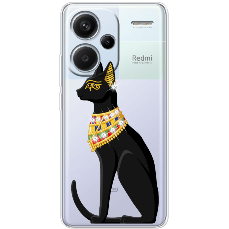 Чехол со стразами BoxFace Xiaomi Redmi Note 13 Pro Plus 5G Egipet Cat