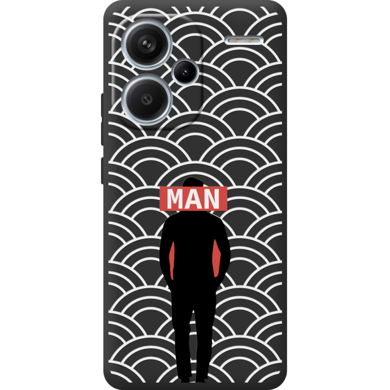 Черный чехол BoxFace Xiaomi Redmi Note 13 Pro Plus 5G Man Pattern