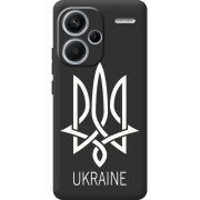 Черный чехол BoxFace Xiaomi Redmi Note 13 Pro Plus 5G Тризуб монограмма ukraine