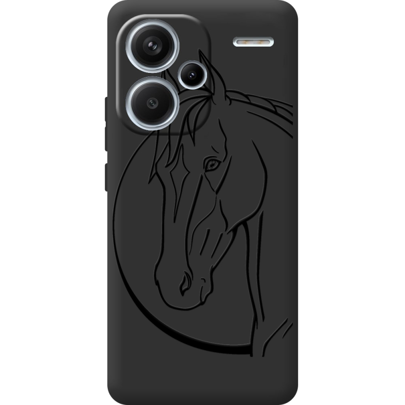 Черный чехол BoxFace Xiaomi Redmi Note 13 Pro Plus 5G Horse