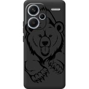 Черный чехол BoxFace Xiaomi Redmi Note 13 Pro Plus 5G Grizzly Bear