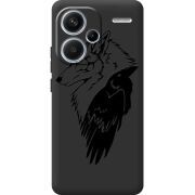 Черный чехол BoxFace Xiaomi Redmi Note 13 Pro Plus 5G Wolf and Raven