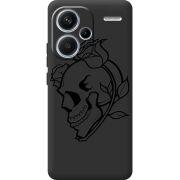 Черный чехол BoxFace Xiaomi Redmi Note 13 Pro Plus 5G Skull and Roses