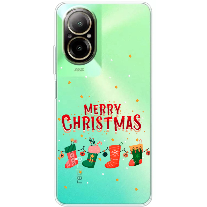 Прозрачный чехол BoxFace Realme C67 Merry Christmas