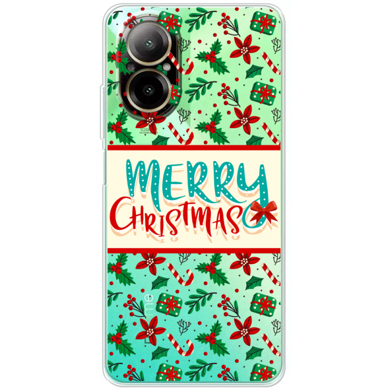 Прозрачный чехол BoxFace Realme C67 Vintage Christmas Pattern