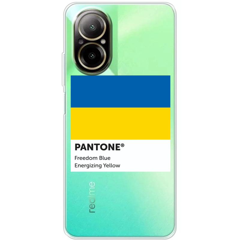 Прозрачный чехол BoxFace Realme C67 Pantone вільний синій