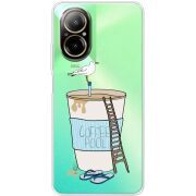 Прозрачный чехол BoxFace Realme C67 Segull in Cofee Pool