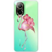 Прозрачный чехол BoxFace Realme C67 Floral Flamingo