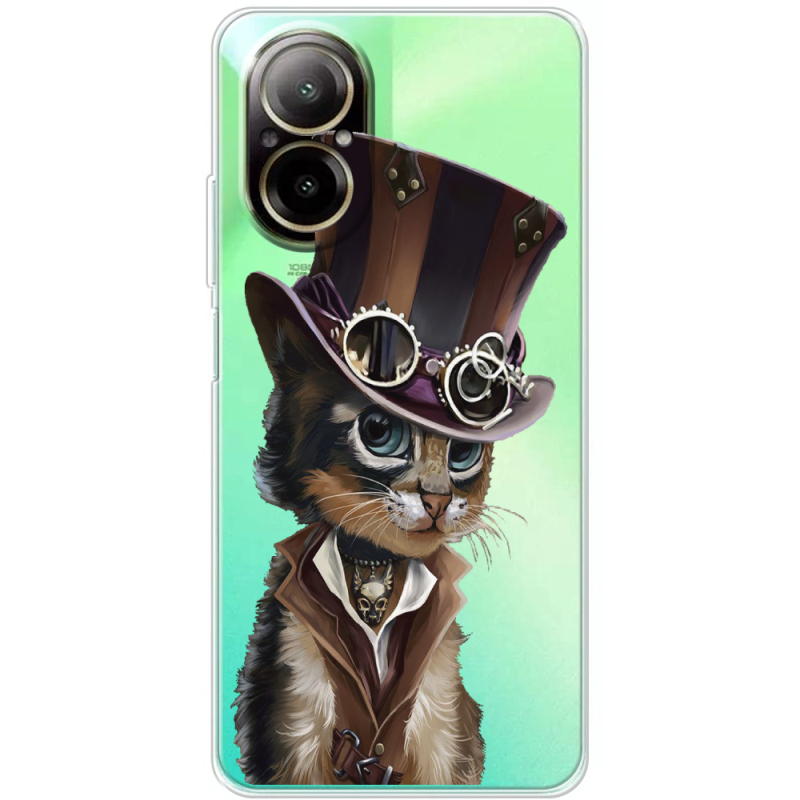 Прозрачный чехол BoxFace Realme C67 Steampunk Cat