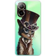 Прозрачный чехол BoxFace Realme C67 Steampunk Cat