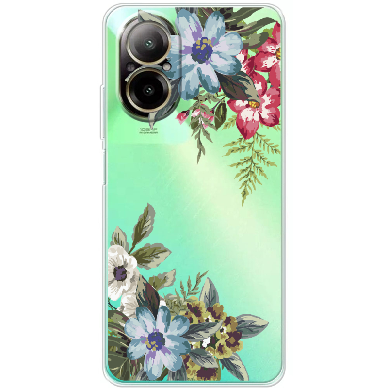 Прозрачный чехол BoxFace Realme C67 Floral