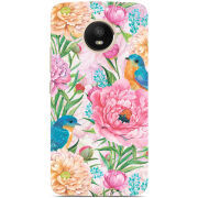 Чехол Uprint Motorola Moto E Plus XT1771 Birds in Flowers