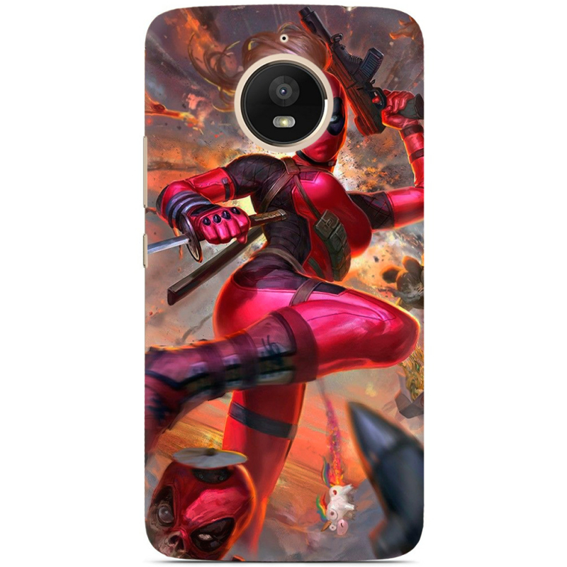 Чехол Uprint Motorola Moto E Plus XT1771 Woman Deadpool