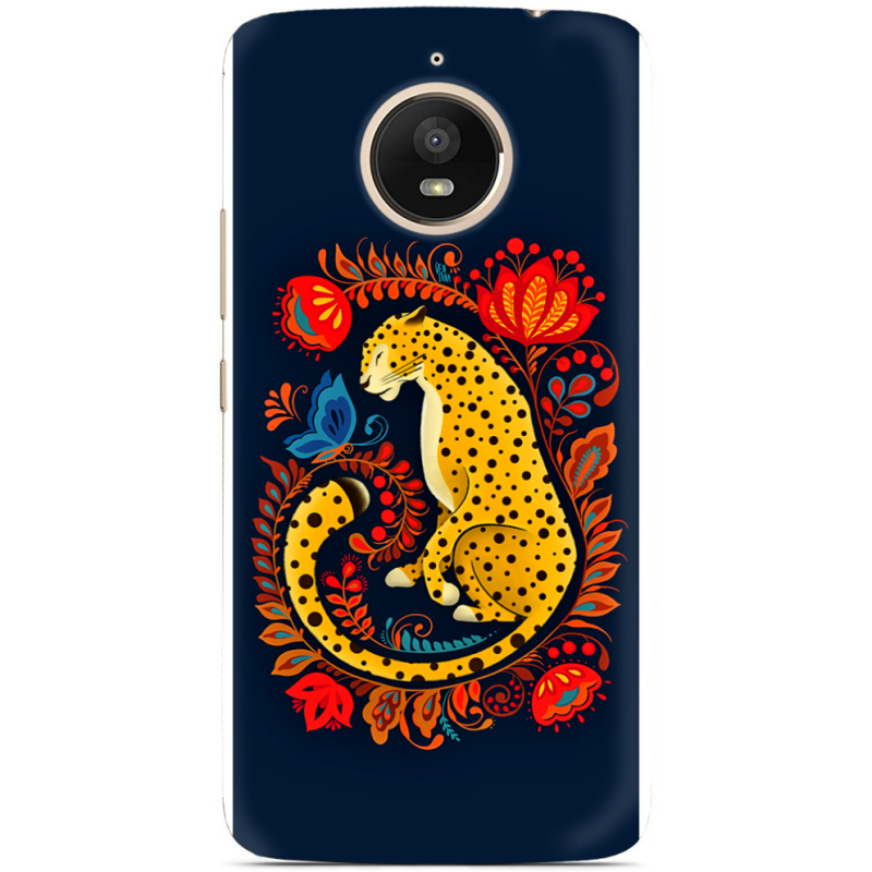 Чехол Uprint Motorola Moto E Plus XT1771 Petrykivka Leopard