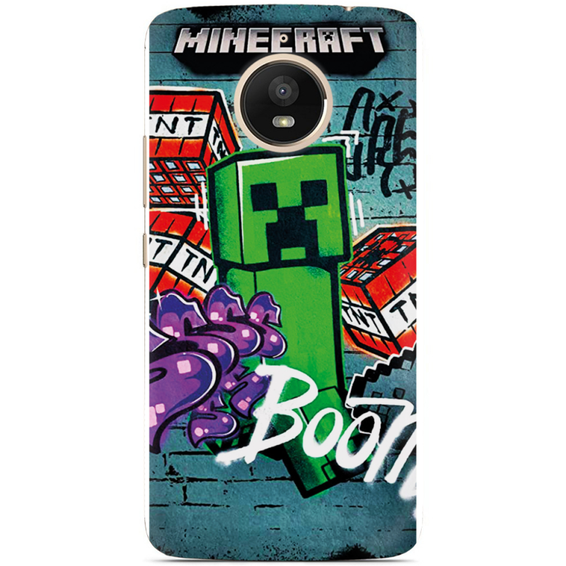 Чехол Uprint Motorola Moto E Plus XT1771 Minecraft Graffiti