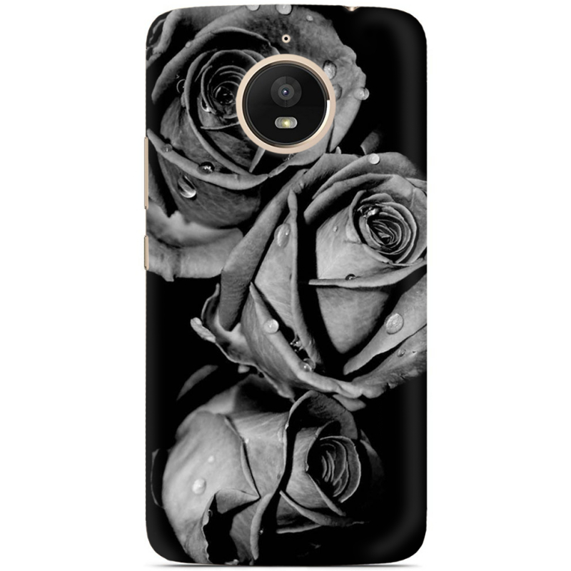 Чехол Uprint Motorola Moto E Plus XT1771 Black and White Roses