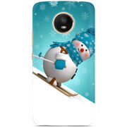 Чехол Uprint Motorola Moto E Plus XT1771 Skier Snowman