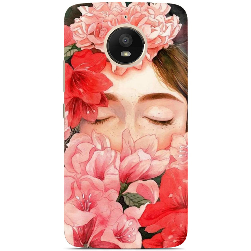 Чехол Uprint Motorola Moto E Plus XT1771 Girl in Flowers