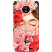 Чехол Uprint Motorola Moto E Plus XT1771 Girl in Flowers