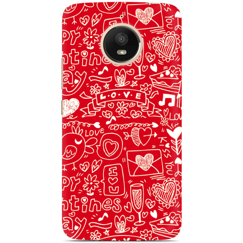 Чехол Uprint Motorola Moto E Plus XT1771 Happy Valentines