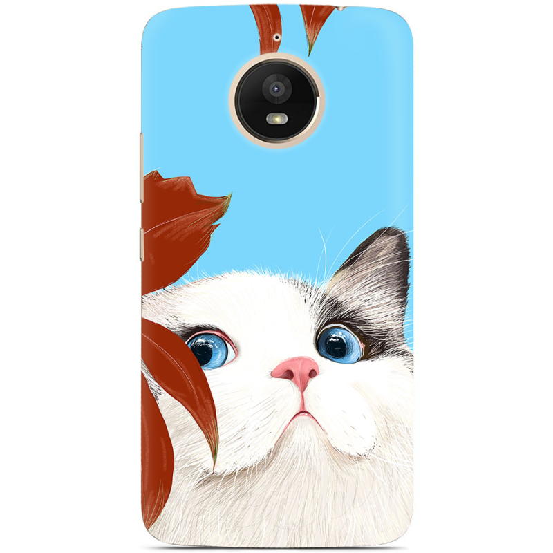 Чехол Uprint Motorola Moto E Plus XT1771 Wondering Cat