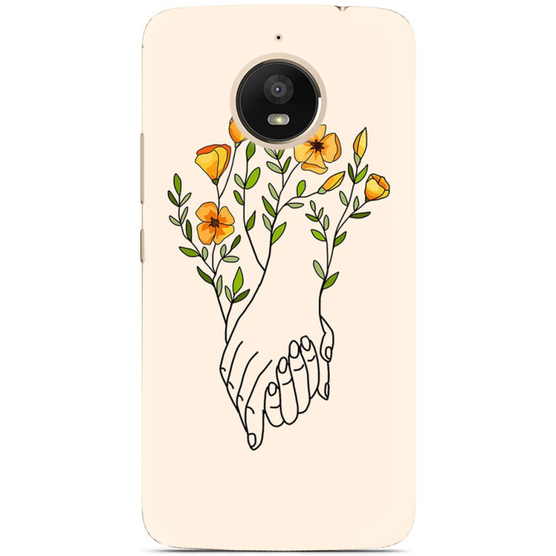 Чехол Uprint Motorola Moto E Plus XT1771 Flower Hands