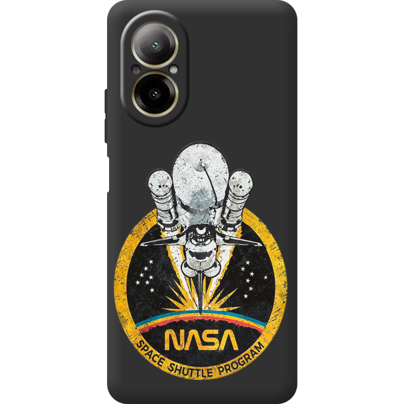 Черный чехол BoxFace Realme C67 NASA Spaceship