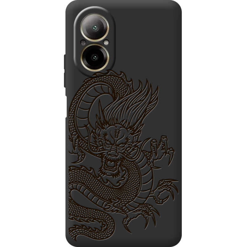 Черный чехол BoxFace Realme C67 Chinese Dragon