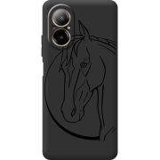 Черный чехол BoxFace Realme C67 Horse