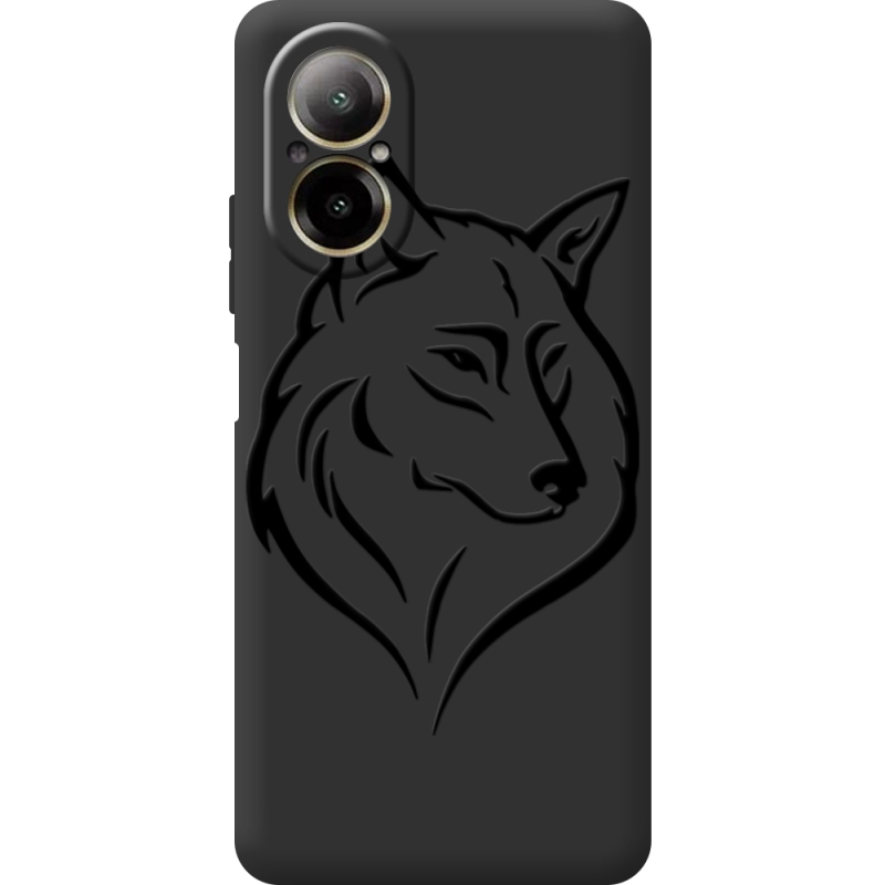 Черный чехол BoxFace Realme C67 Wolf