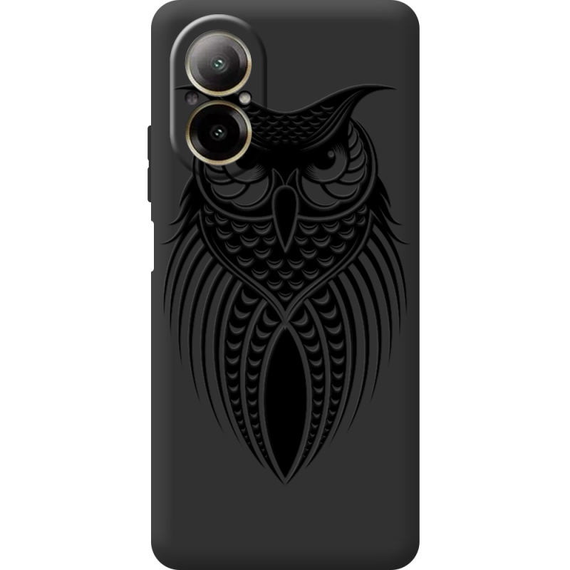 Черный чехол BoxFace Realme C67 Owl