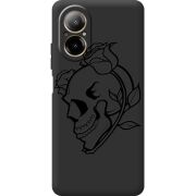 Черный чехол BoxFace Realme C67 Skull and Roses