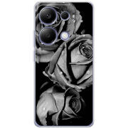 Чехол BoxFace Poco M6 Pro Black and White Roses